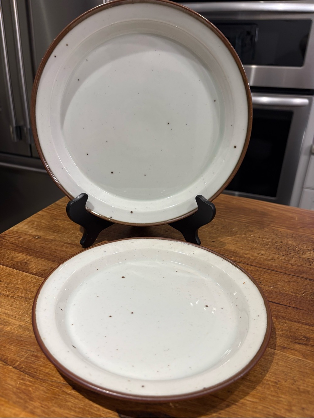 Brown Mist by Dansk Stoneware Dinnerware Plates 2pc